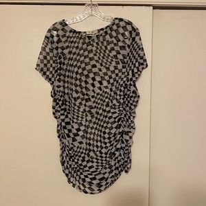Checkerboard Mesh Festi Top